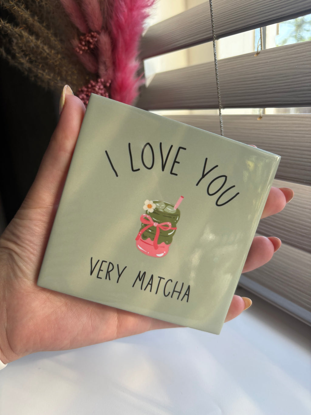Tegeltje i love you very matcha