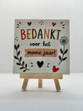 Tegeltje bedankt voor het mooie jaar