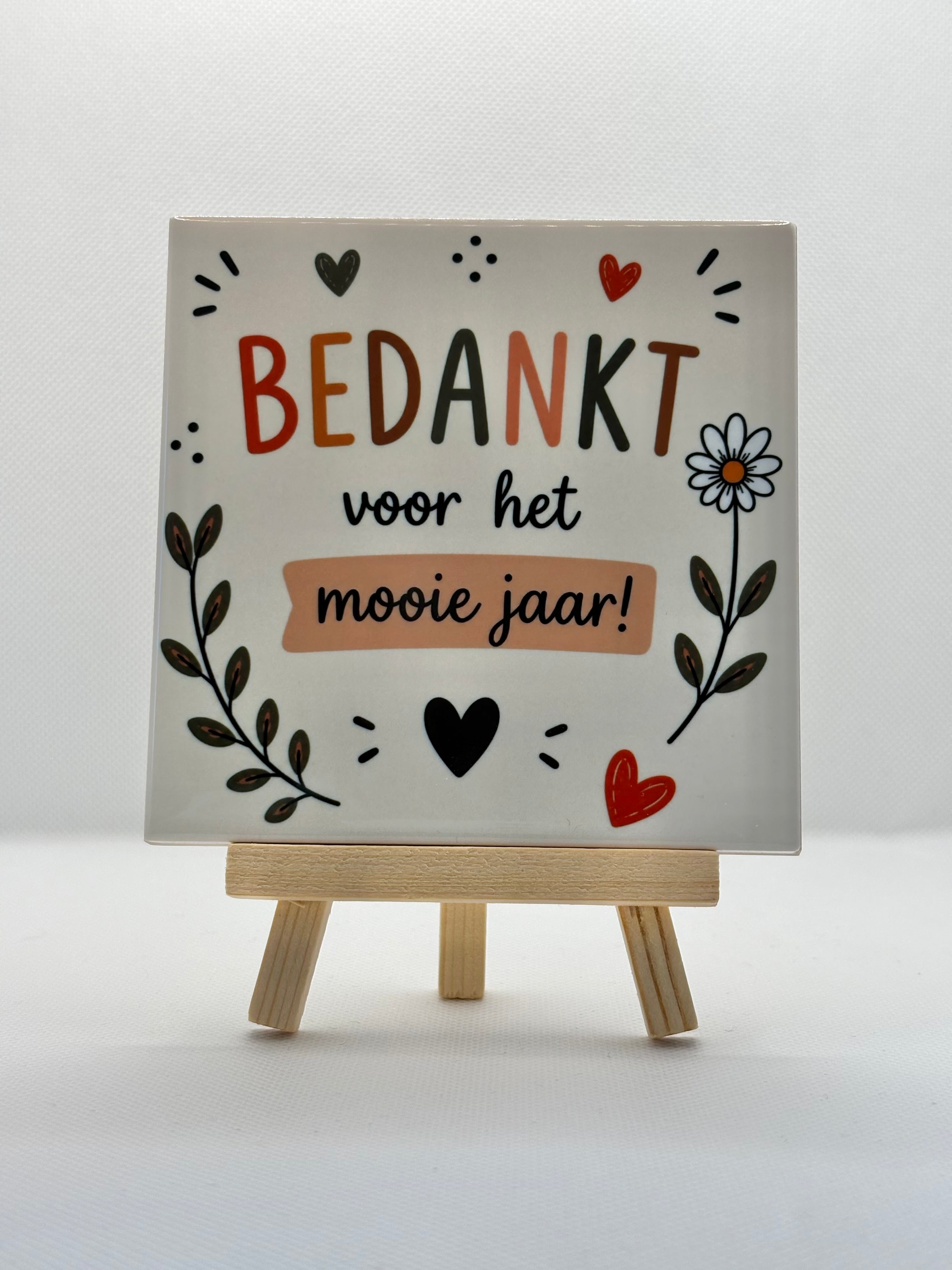 Tegeltje bedankt voor het mooie jaar