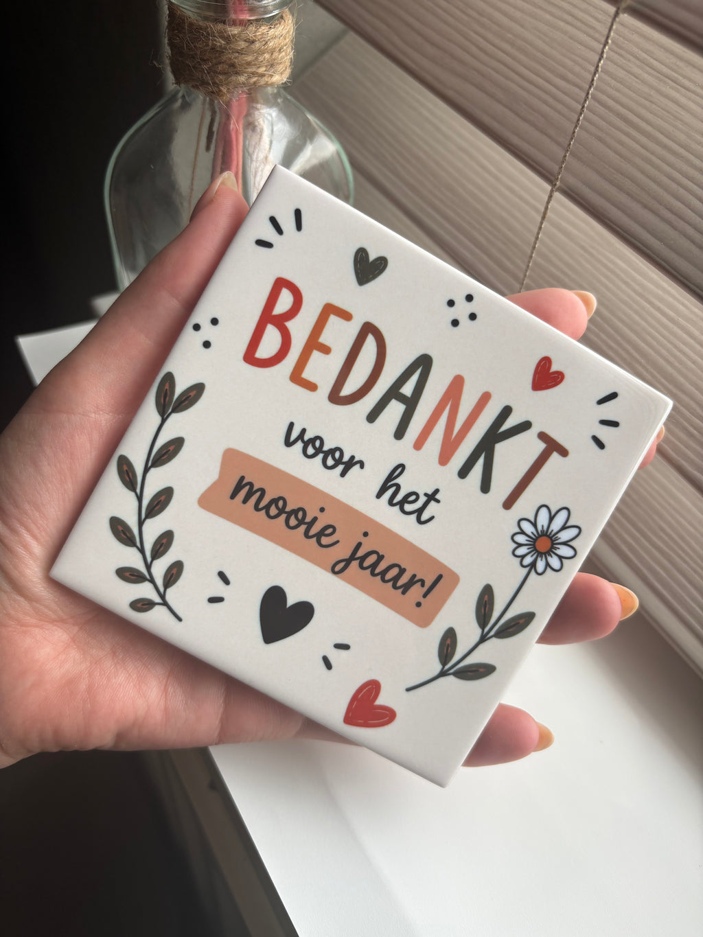 Tegeltje bedankt voor het mooie jaar