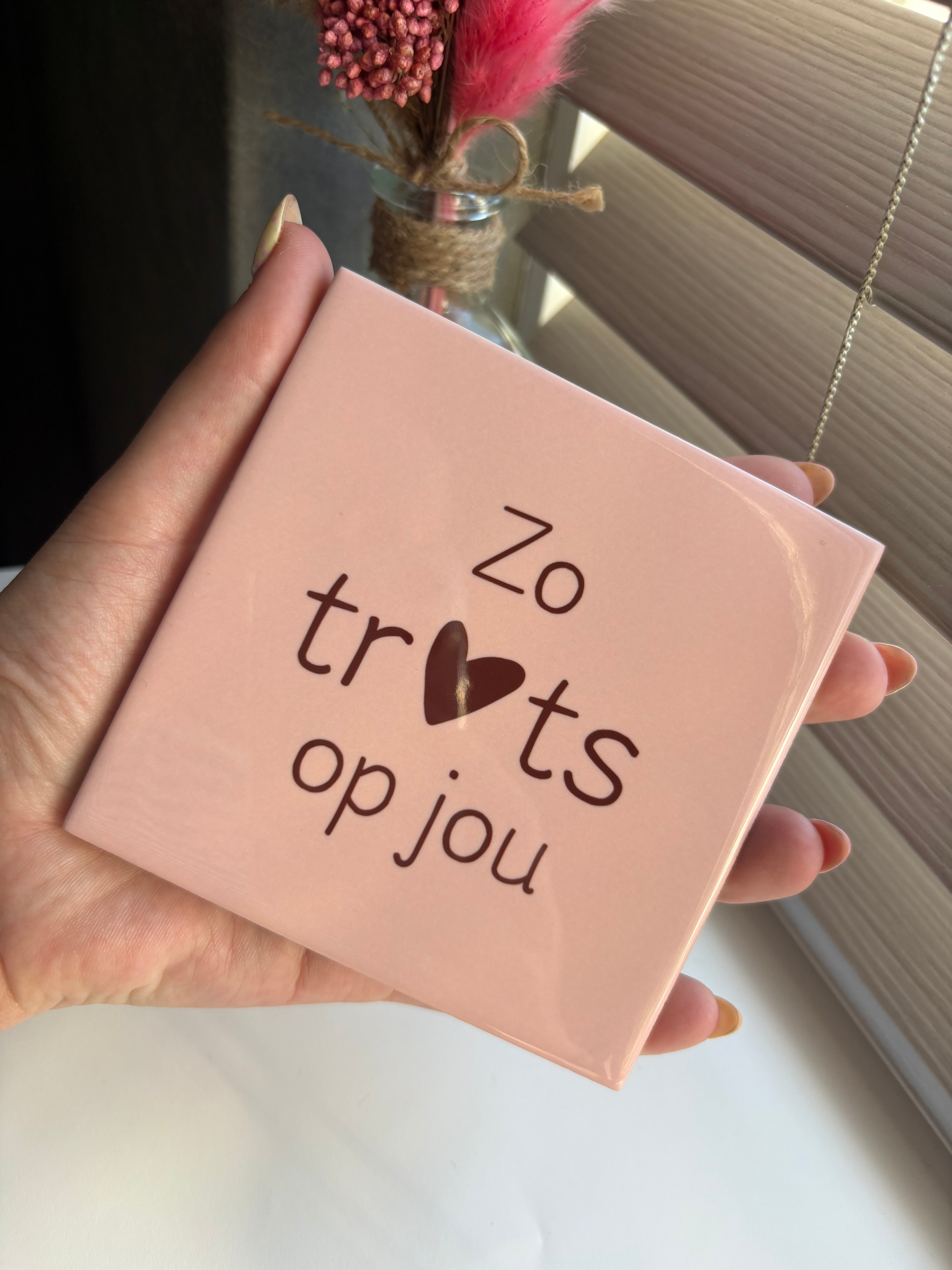 Tegeltje zo trots op jou