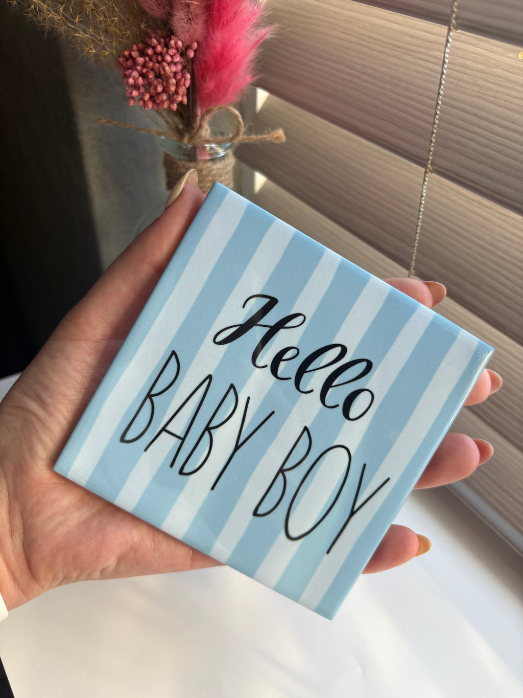 Tegeltje hello baby boy