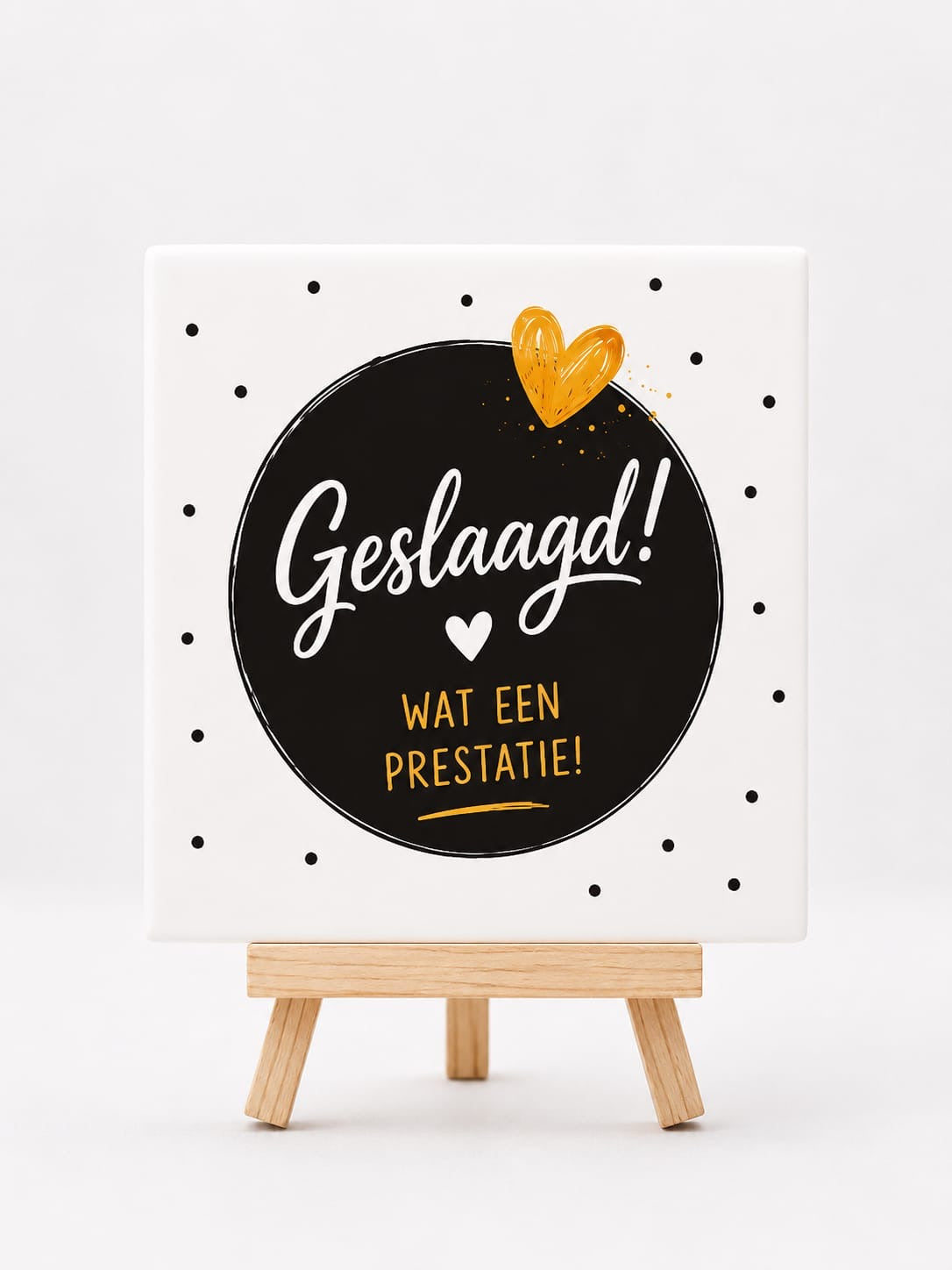 Tegeltje geslaagd wat een prestatie