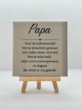 Tegeltje papa voor de buitenwereld