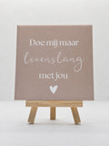 Tegeltje levenslang beige