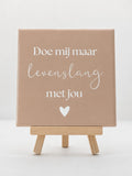 Tegeltje levenslang licht beige