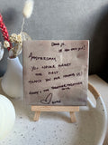 Tegeltje Harry Styles handschrift