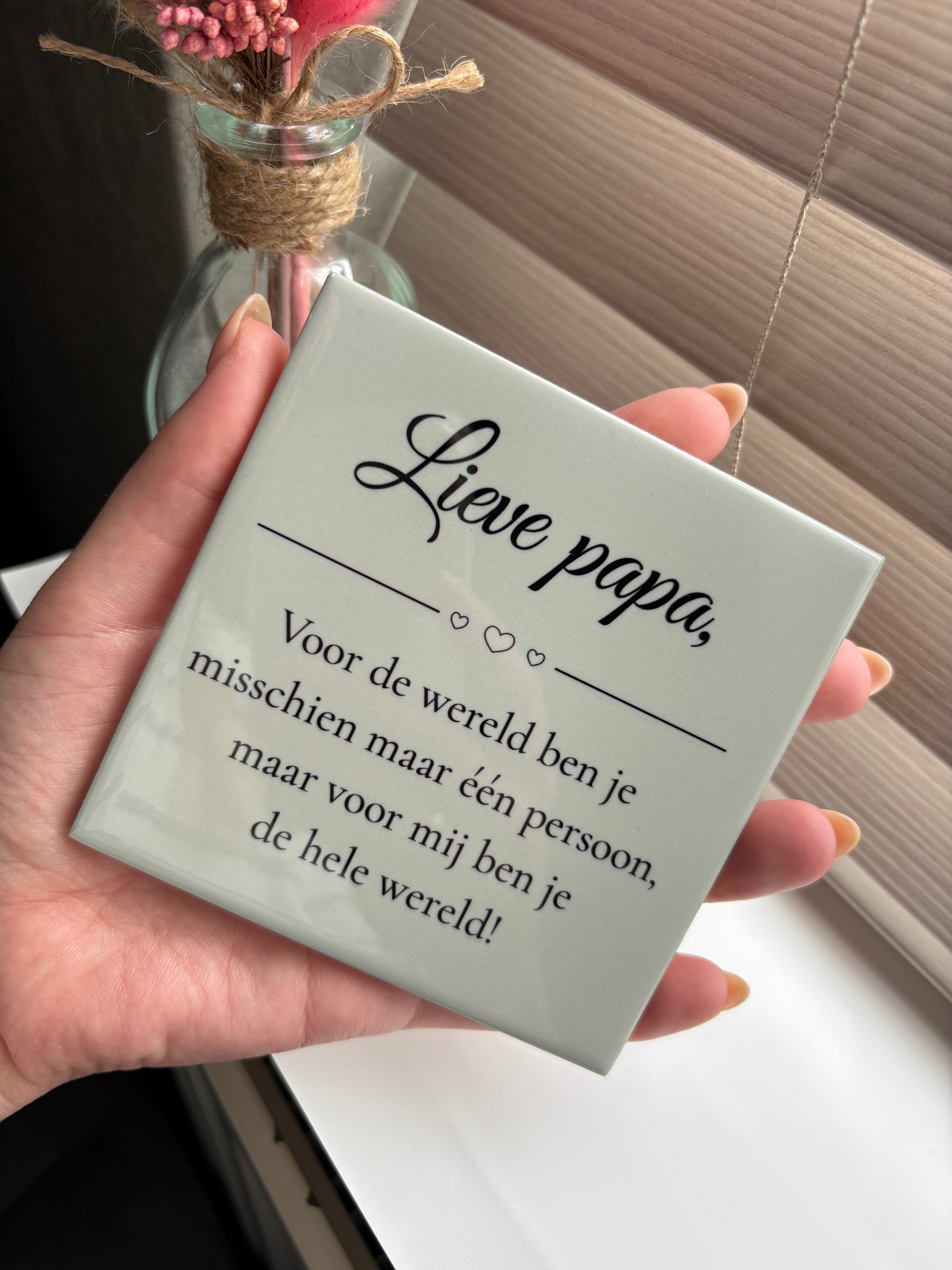 Tegeltje lieve papa voor de wereld