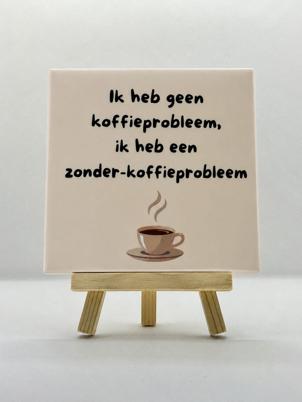 Tegeltje koffie probleem