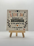 Tegeltje lieve juf dankjewel