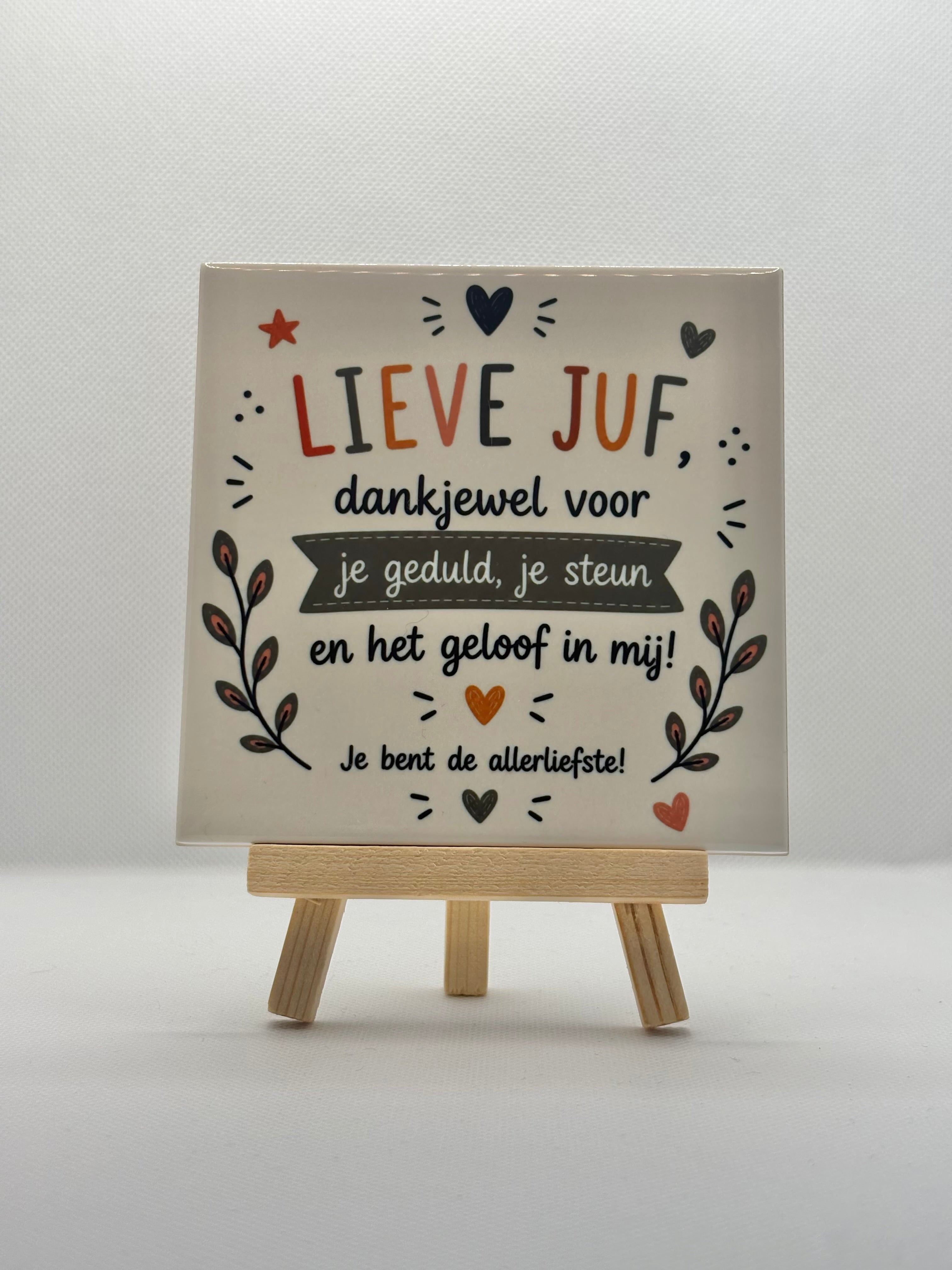 Tegeltje lieve juf dankjewel
