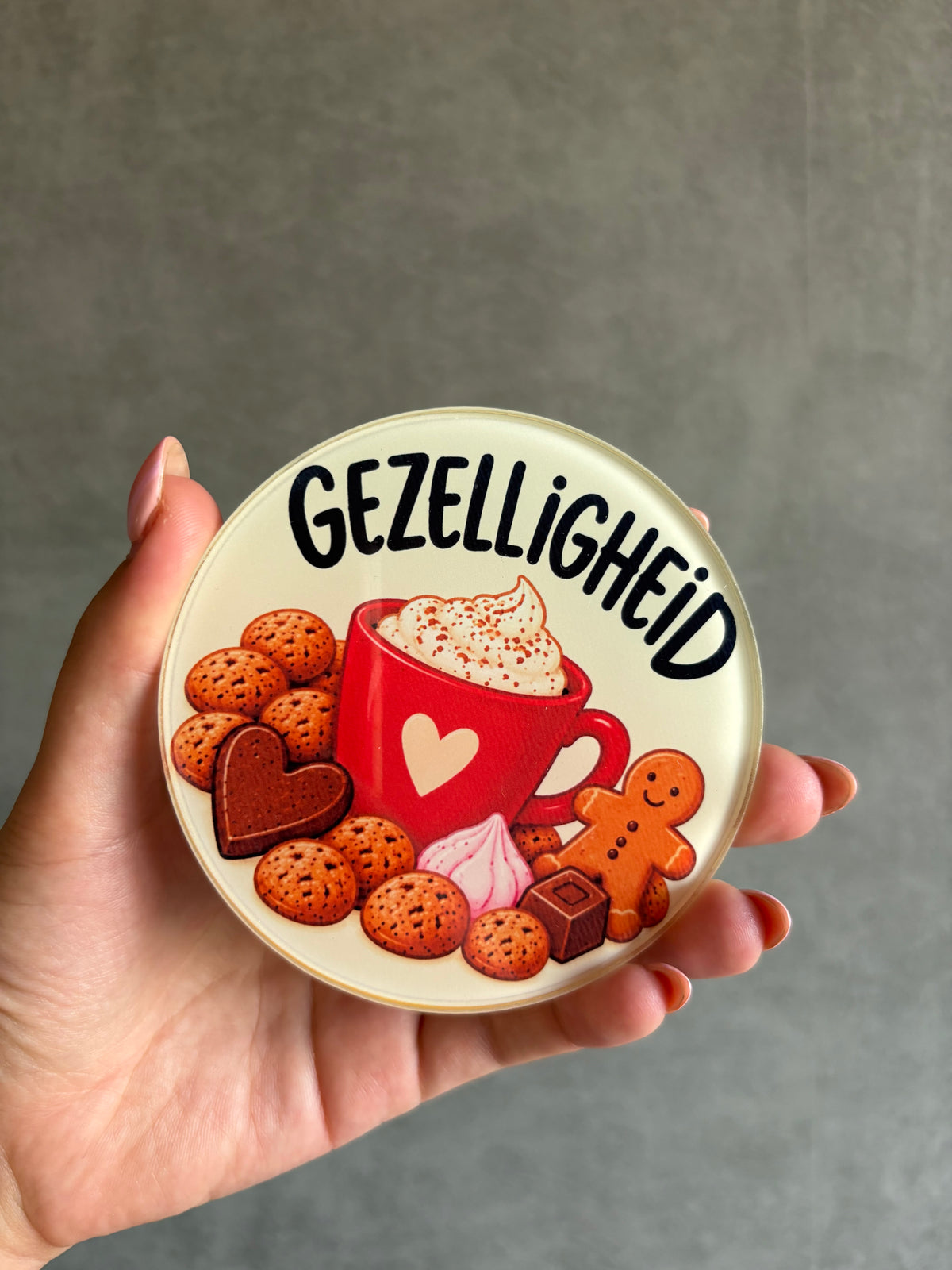 Glazen onderzetters Sinterklaas - set van 4