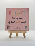 Tegeltje bedankt lieve juf, jij bent goud waard