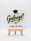 Tegeltje geslaagd trots op jou