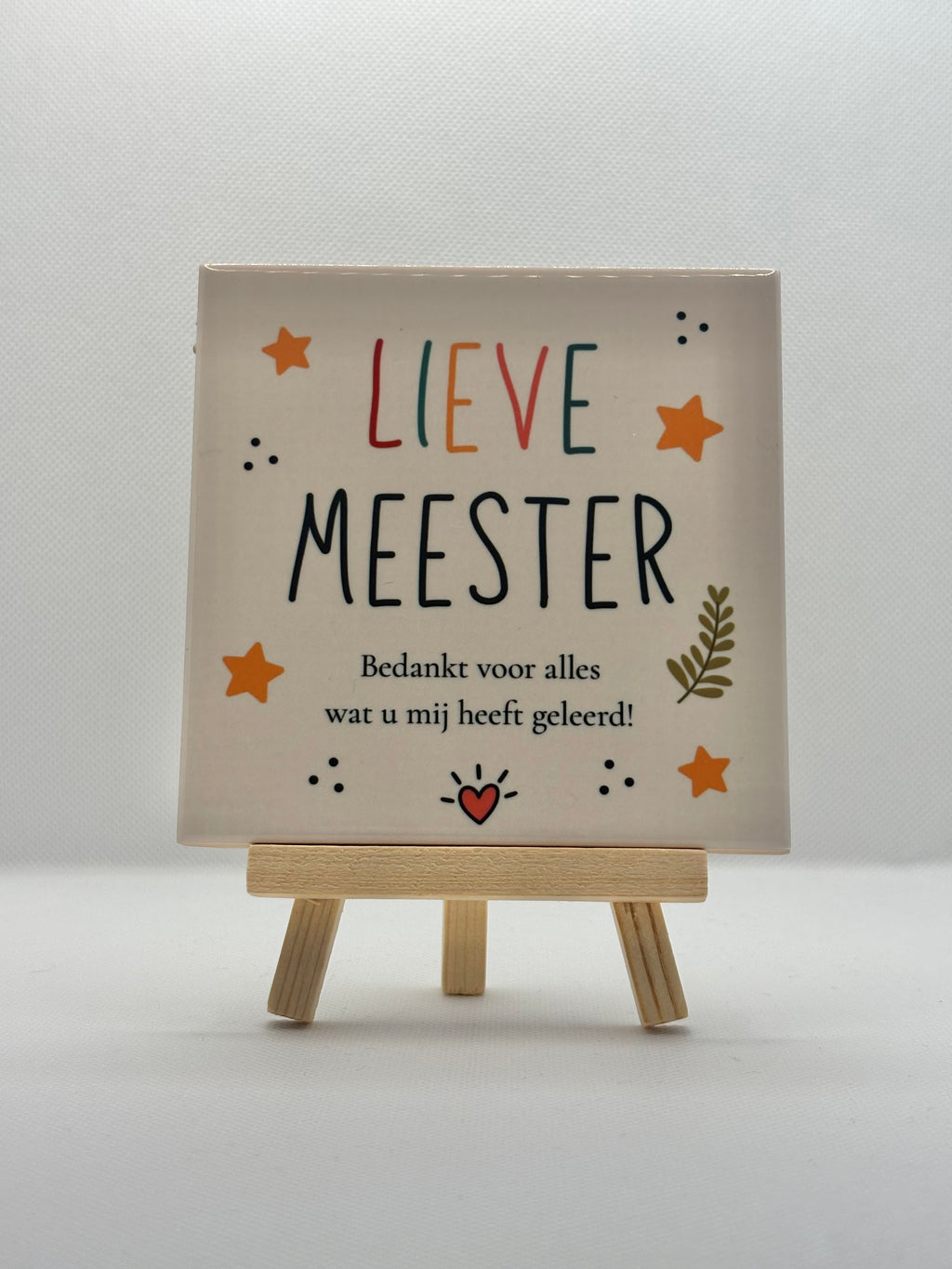 Tegeltje lieve meester