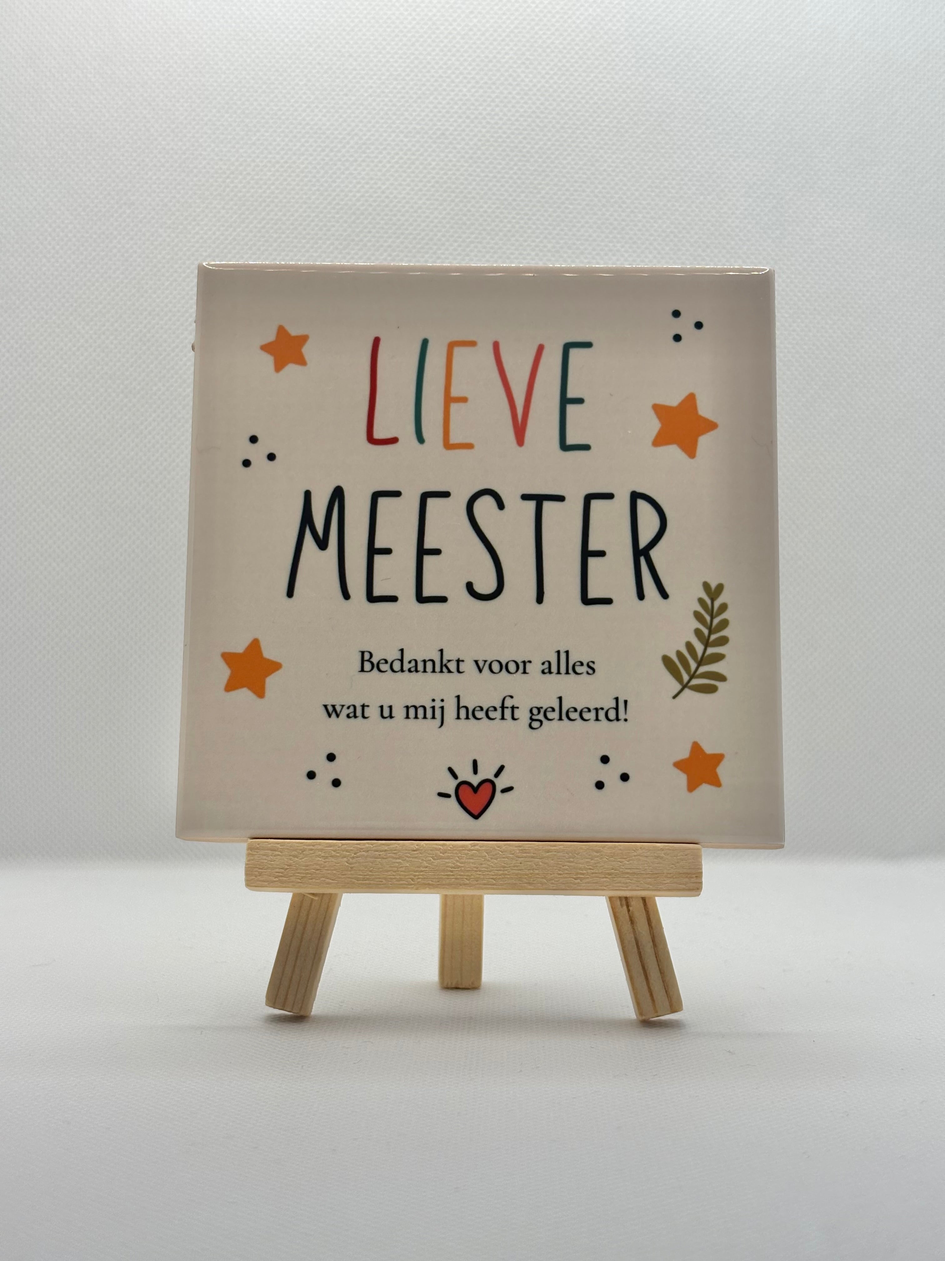 Tegeltje lieve meester