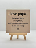 Tegeltje lieve papa dankjewel