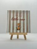 Tegeltje hello little one beige giraf