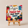Tegeltje flikker het daar maar neer - kleur