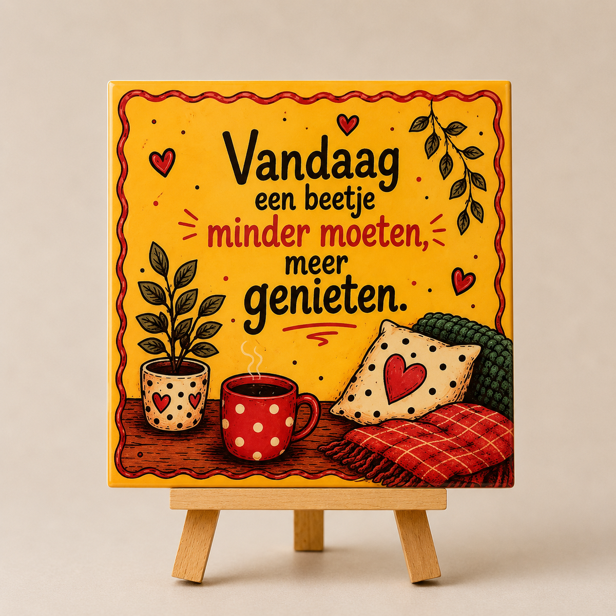 Tegeltje vandaag een beetje minder moeten