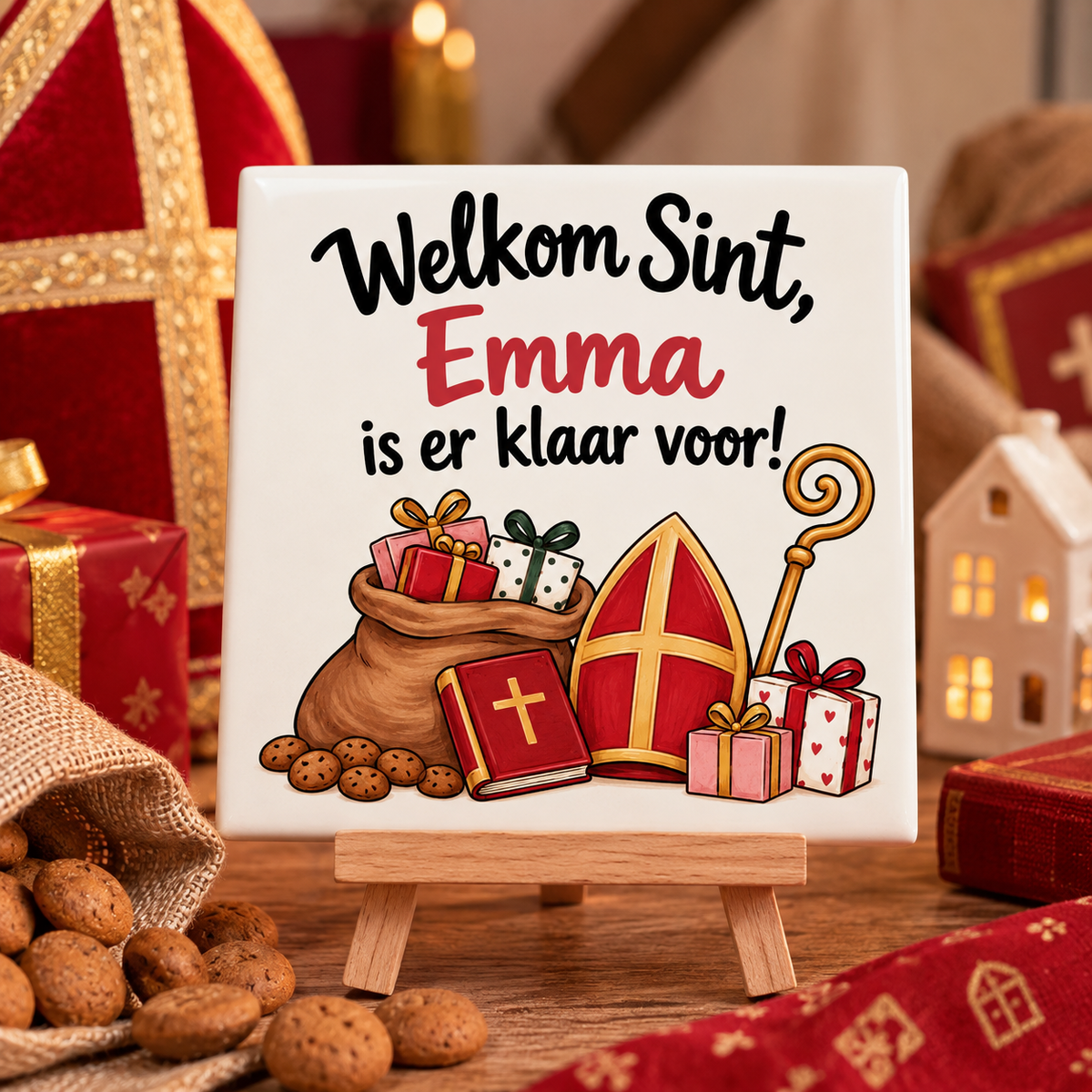 Tegeltje welkom Sint, … is er klaar voor!