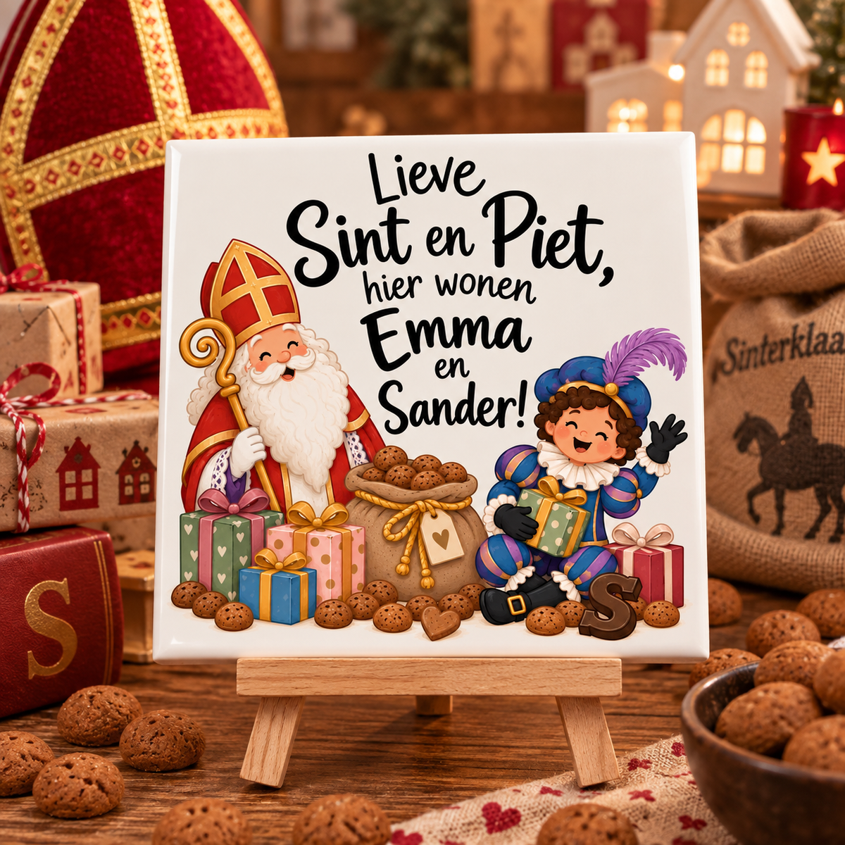 Lieve Sint en Piet, hier wonen … en …!
