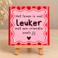 Tegeltje het leven is veel leuker met een vriendin zoals jij