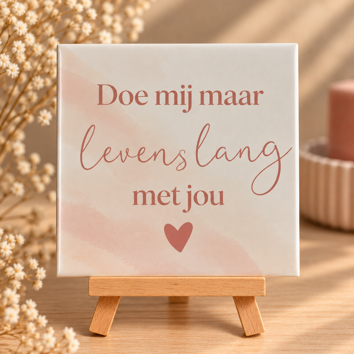 Tegeltje doe mij maar levenslang met jou marmer