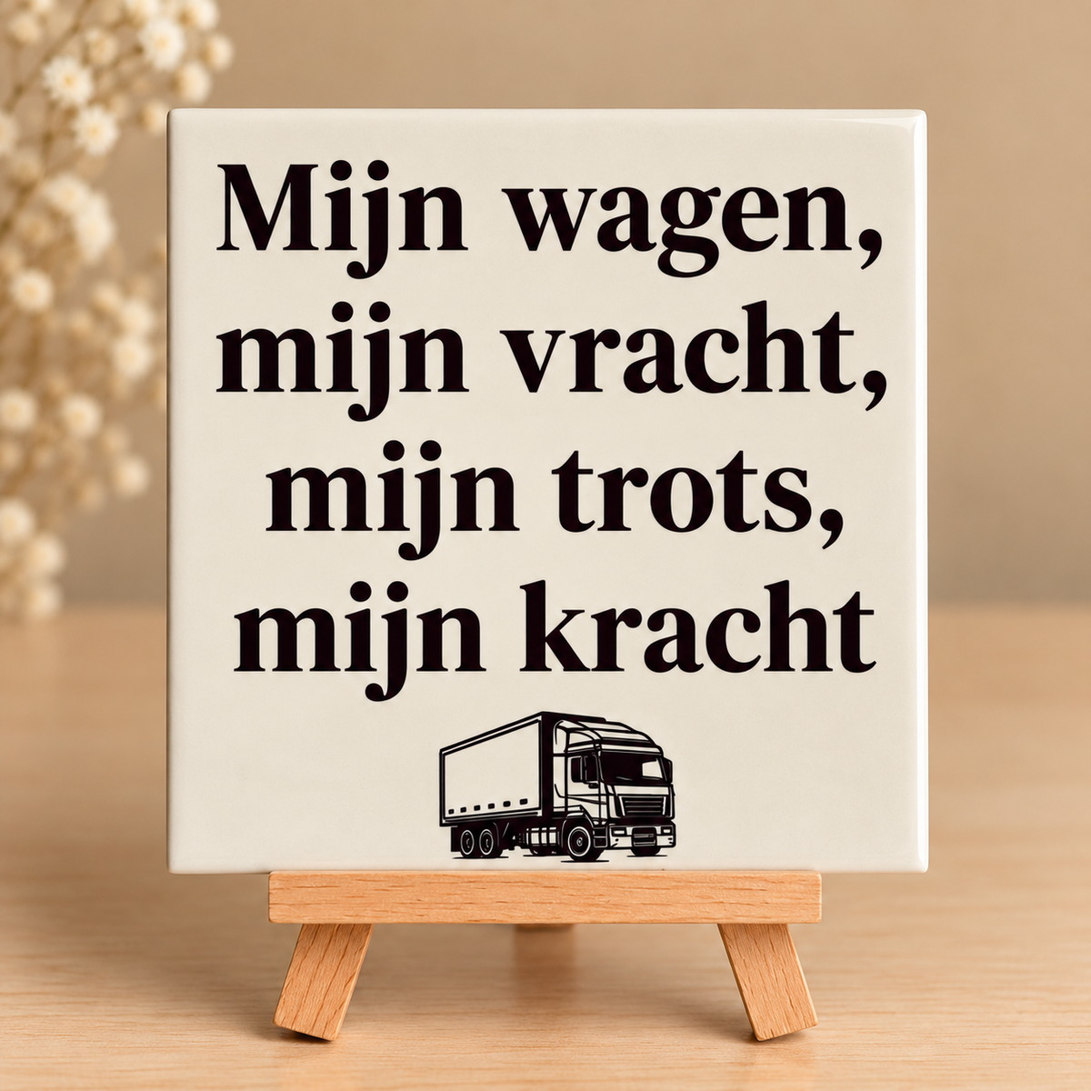 Tegeltje mijn wagen, mijn vracht, mijn trots, mijn kracht