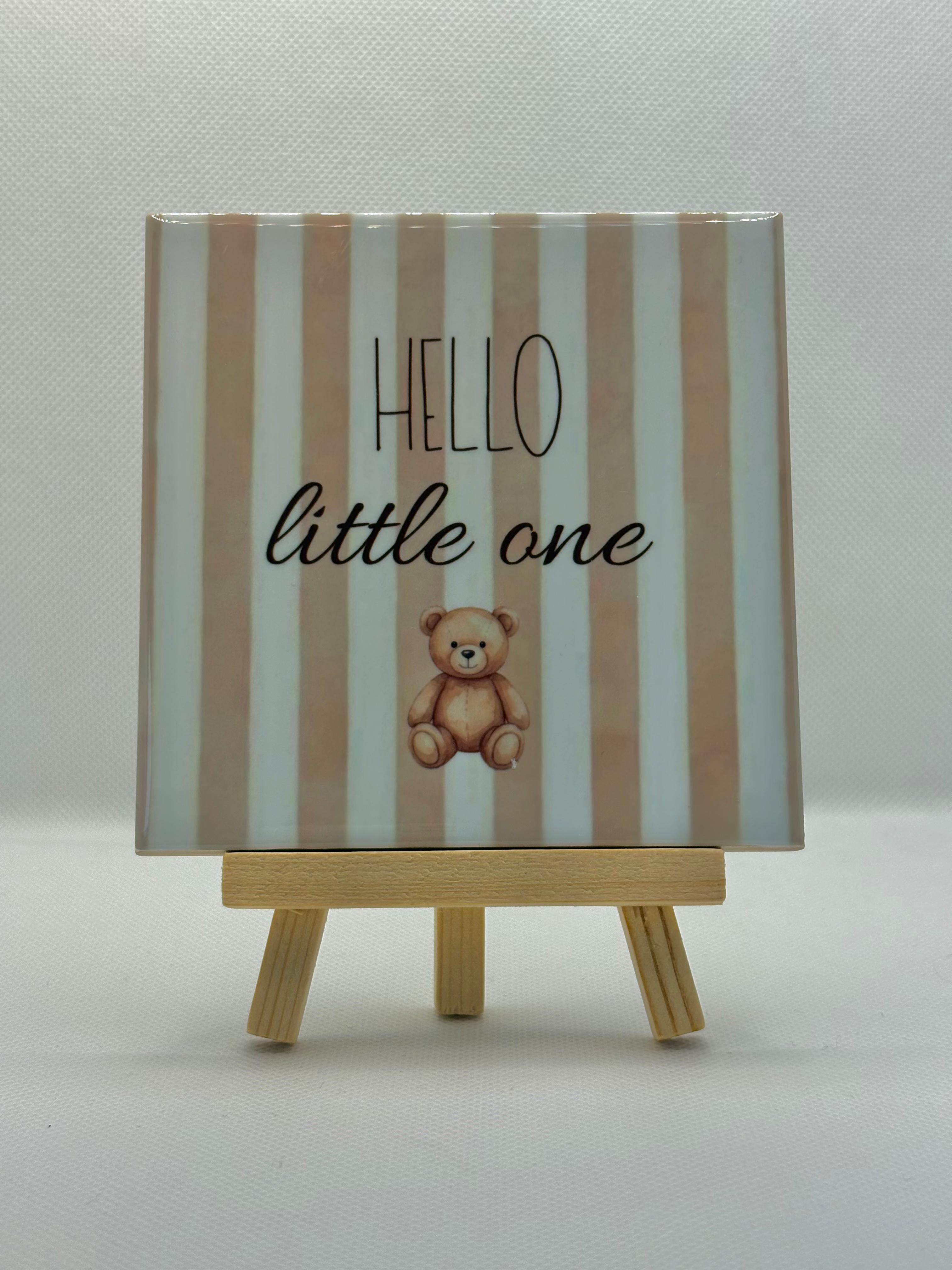 Tegeltje hello little one