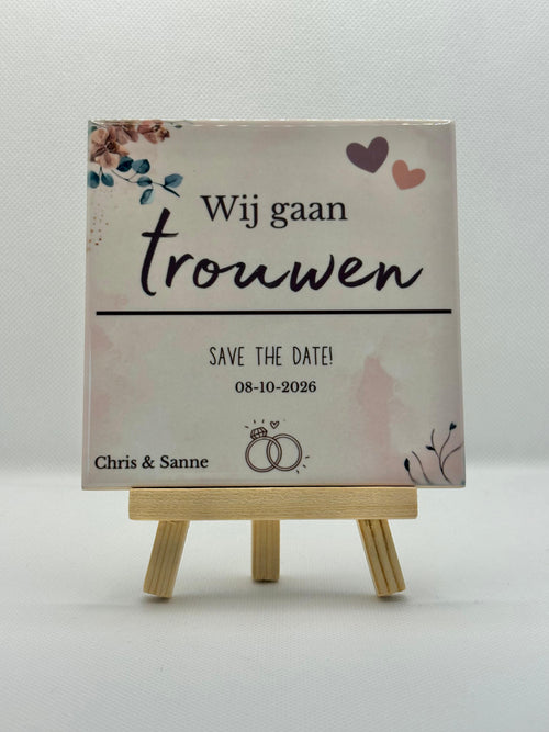 Eigen ontwerp tegeltje 10,8x10,8 cm