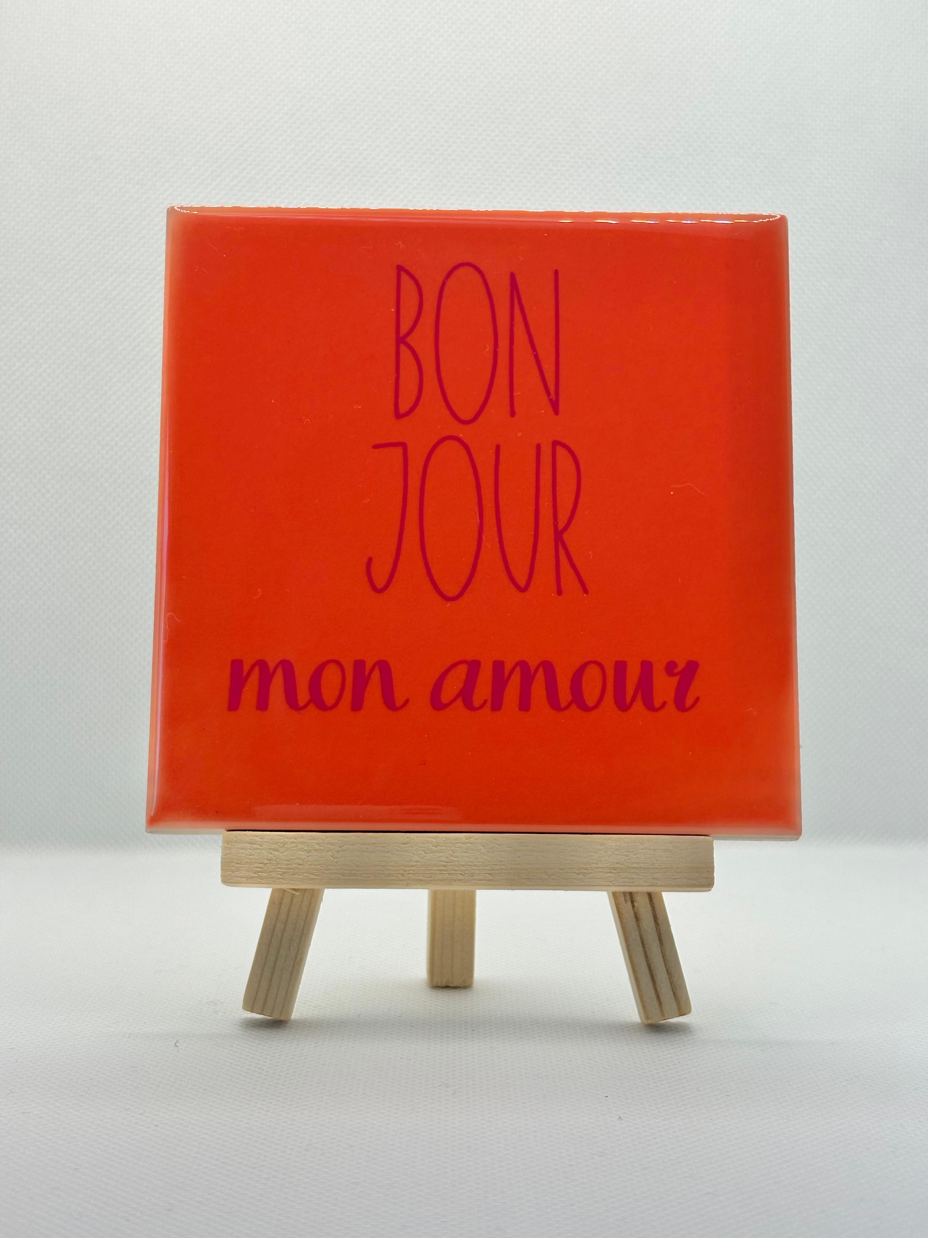 Tegeltje bon jour mon amour