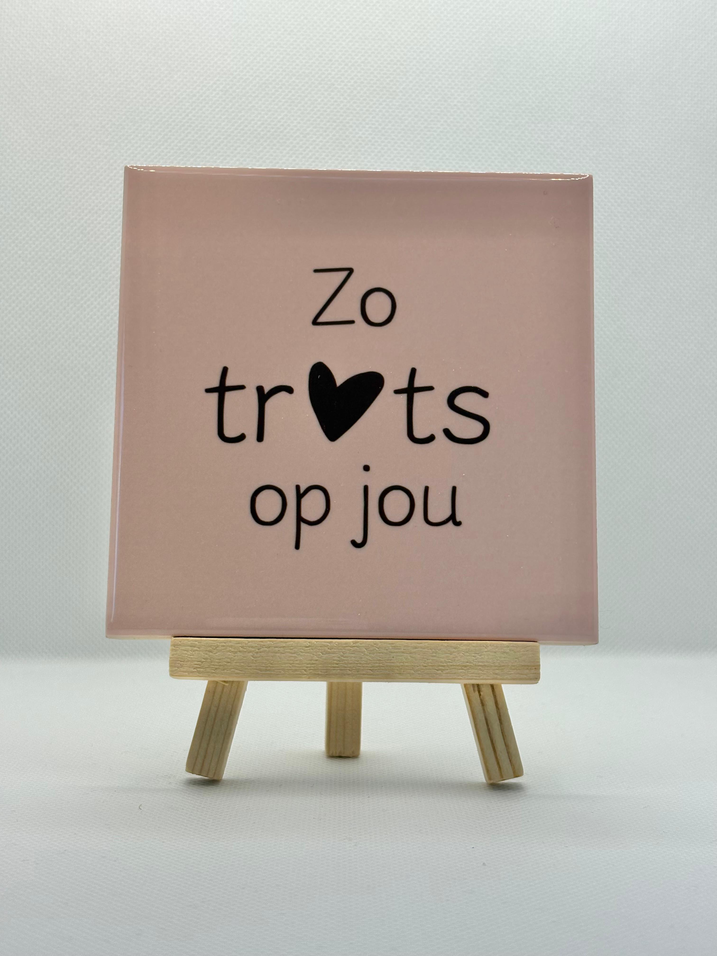 Tegeltje zo trots op jou