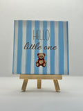 Tegeltje hello little one (blauw)