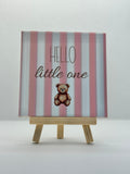 Tegeltje hello little one (roze)