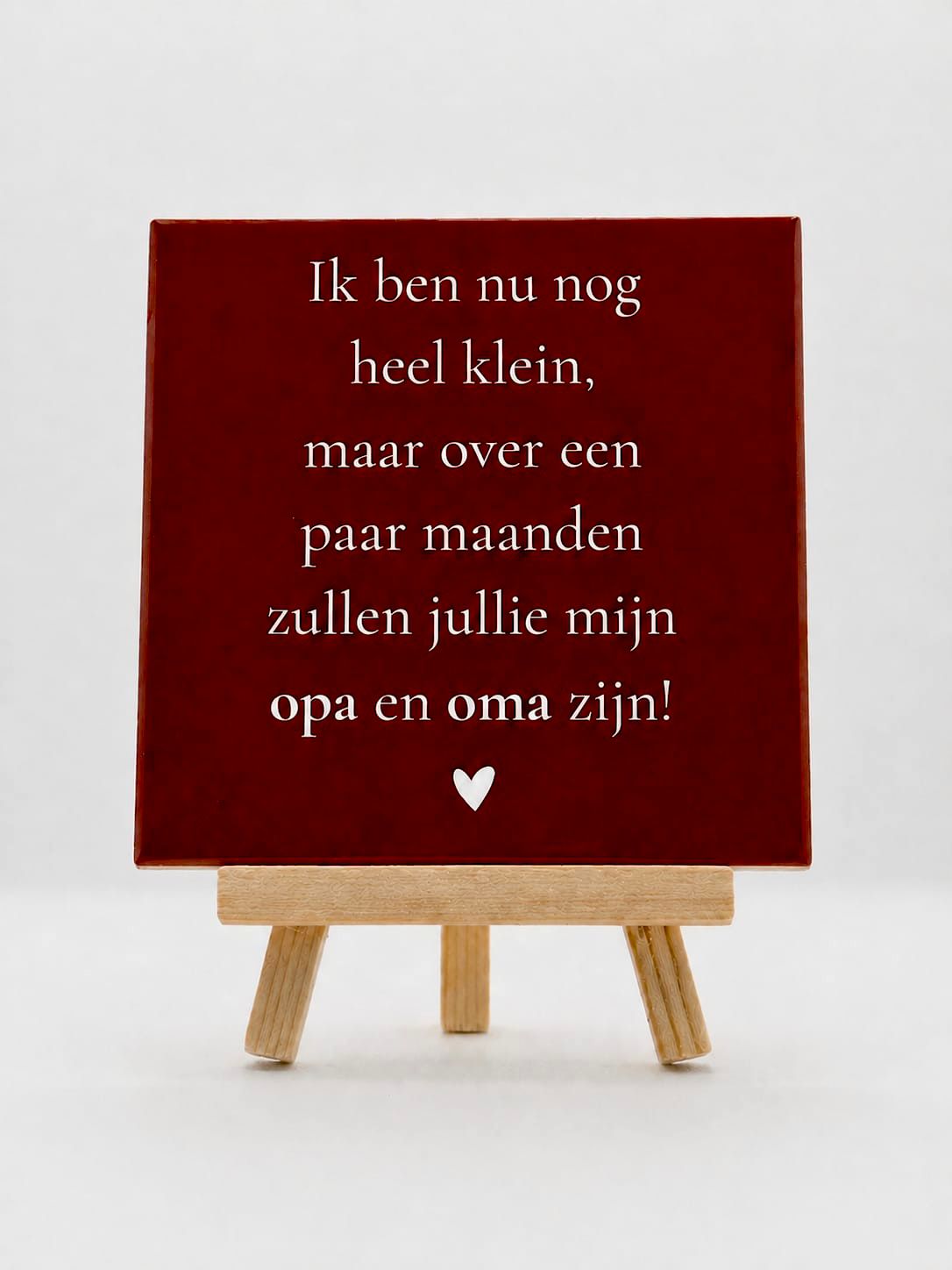 Tegeltje ik ben nu nog heel klein (donker rood)