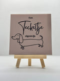 Tegeltje teckeltje eigenwijs (bruin)