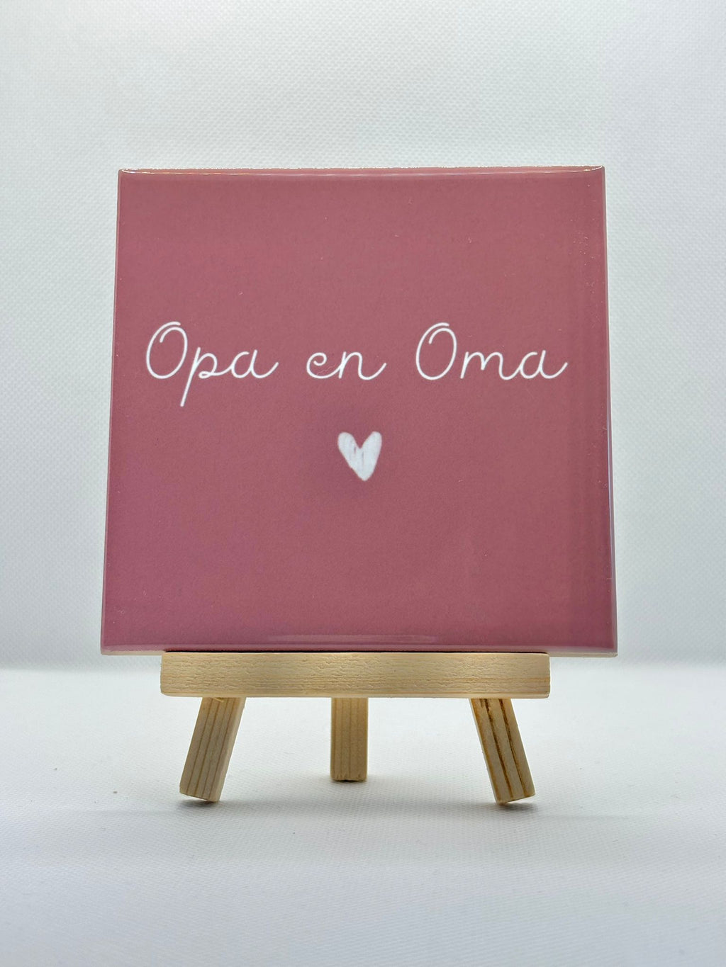 Tegeltje opa en oma roze
