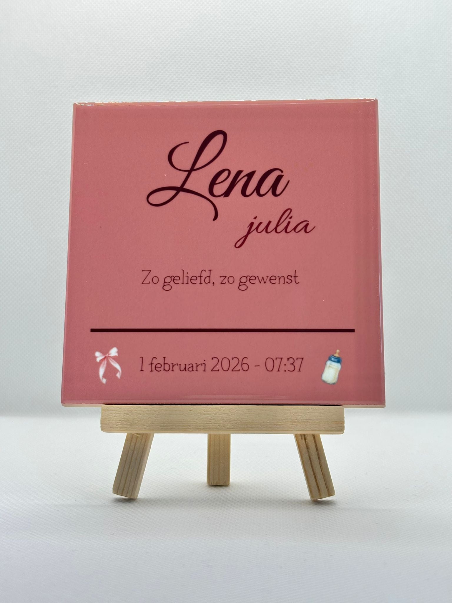 Geboorte tegeltje Large 15x15 cm
