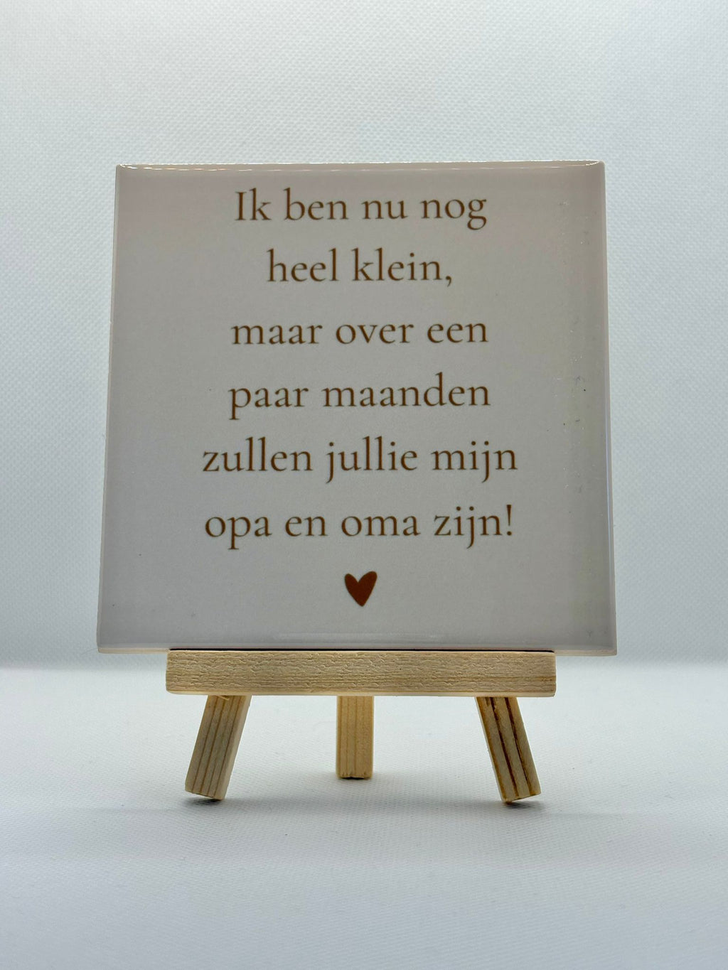 Tegeltje ik ben nu nog heel klein (goud)