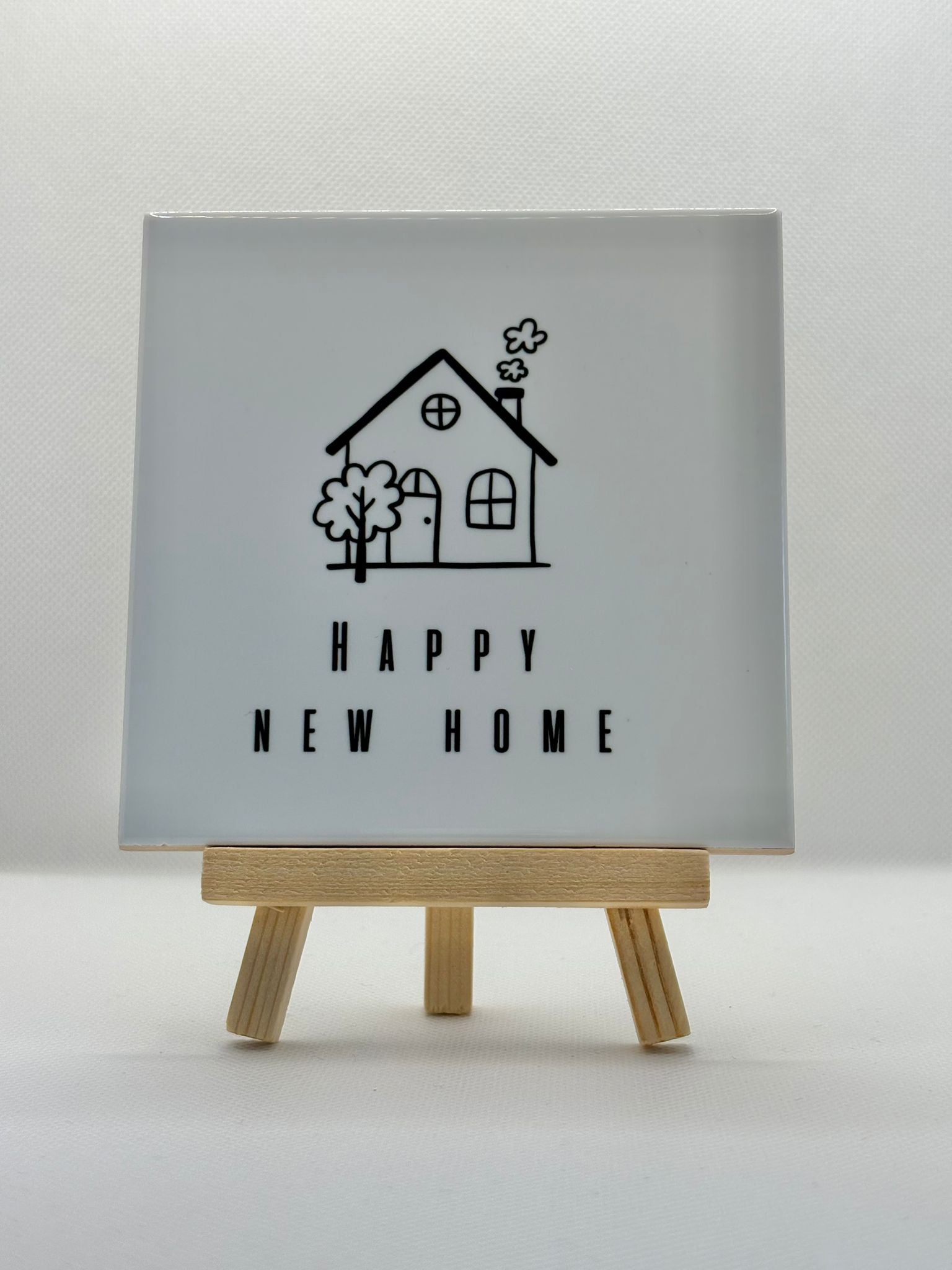 Tegeltje happy new home wit