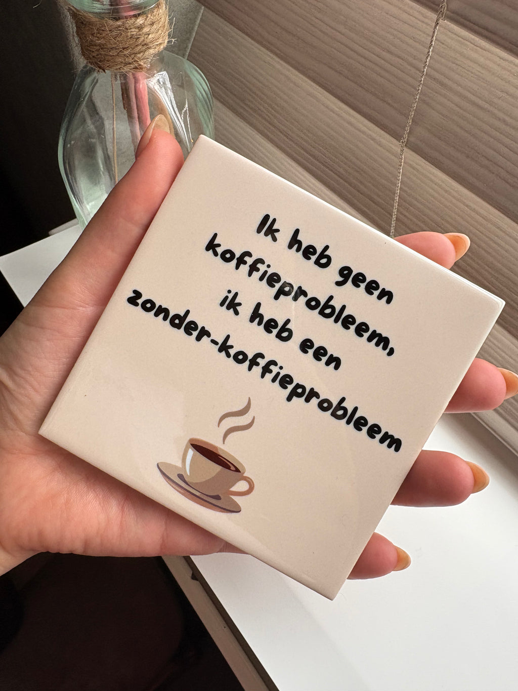 Tegeltje koffie probleem