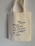 Canvas tasje met de tekst van Harry Styles