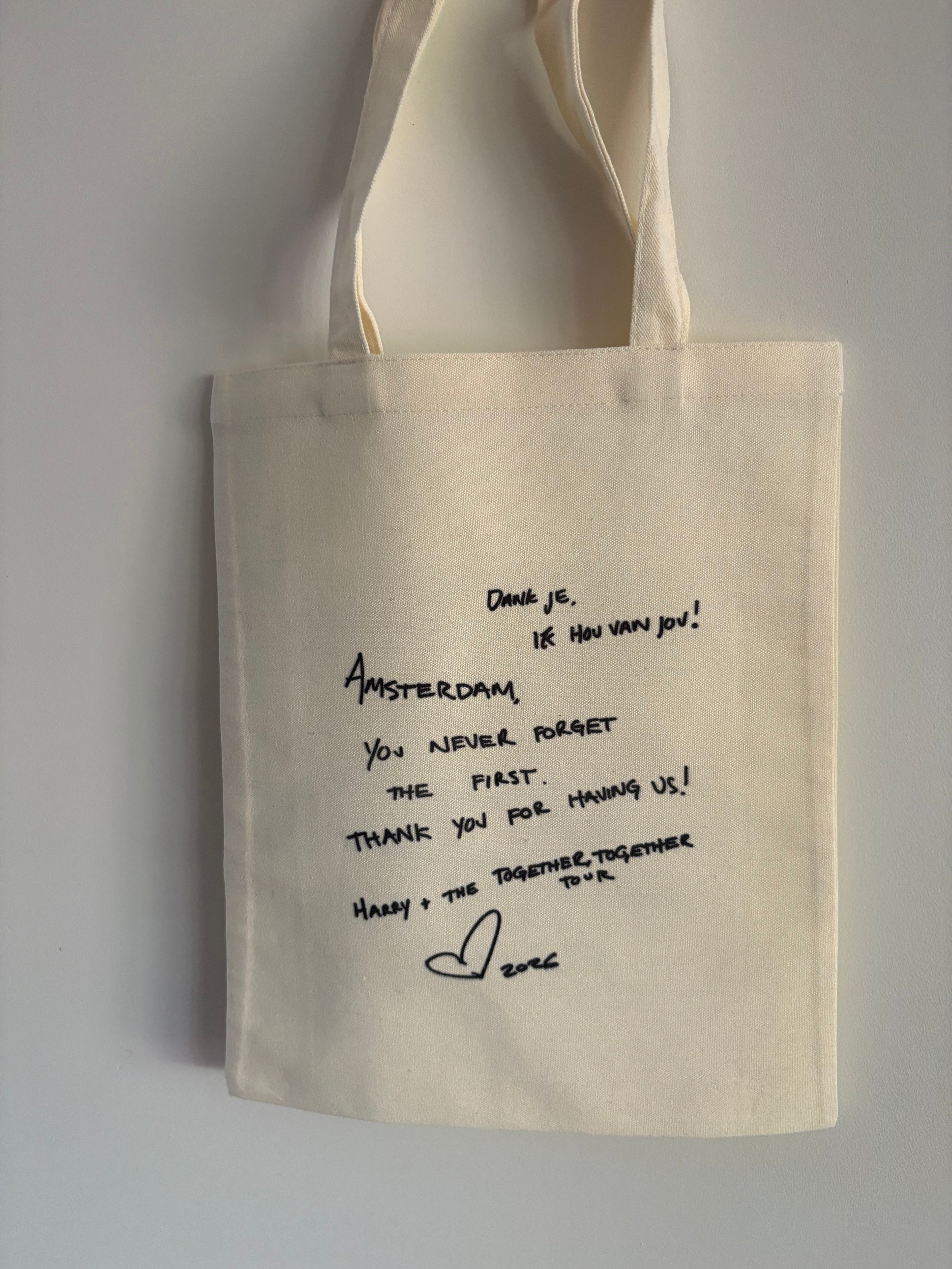 Canvas tasje met de tekst van Harry Styles