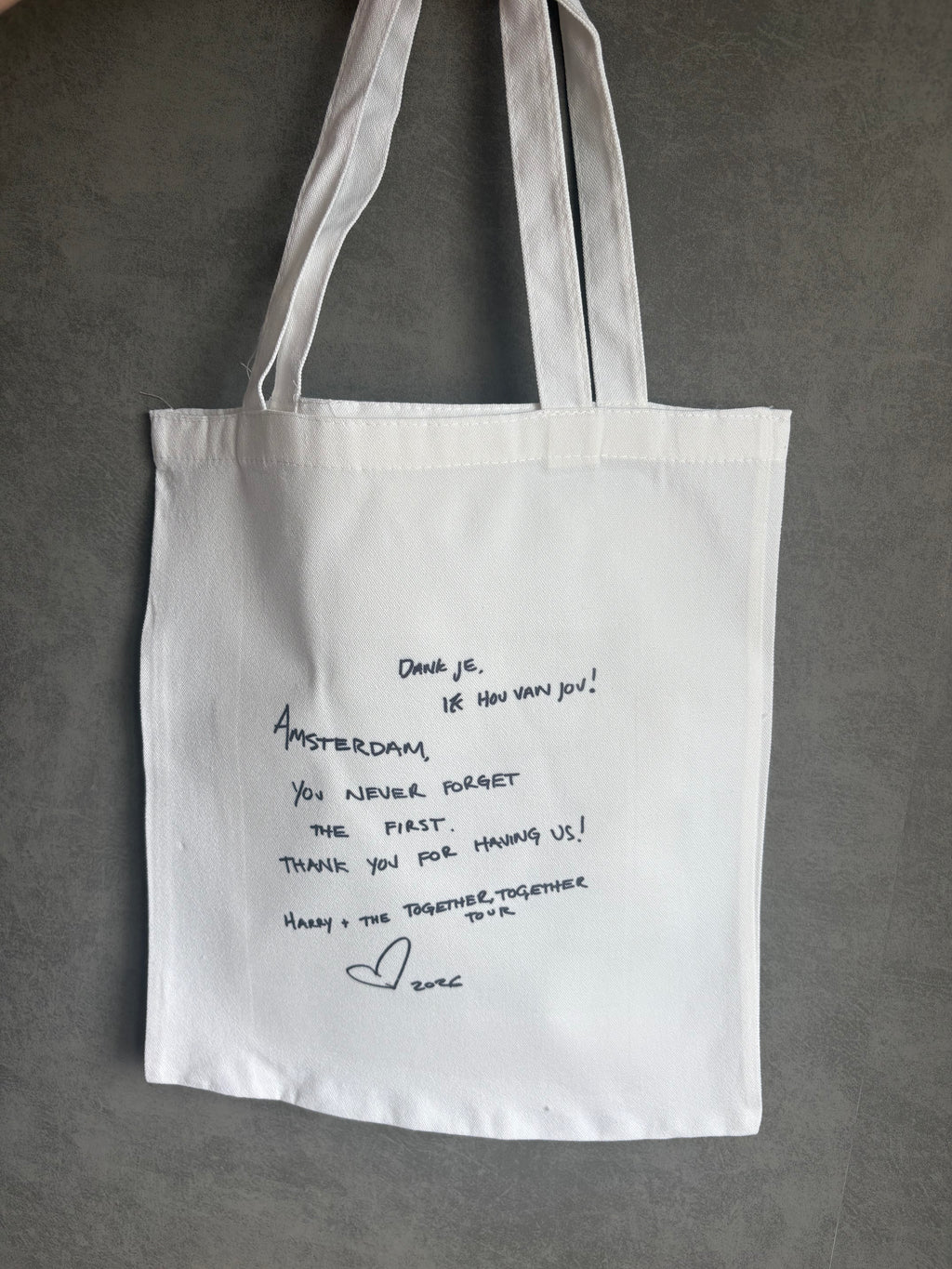 Canvas tasje met de tekst van Harry Styles