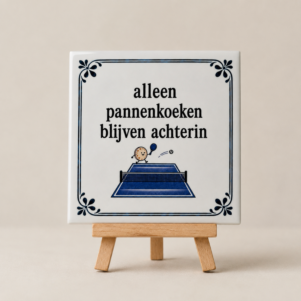 Tegeltje alleen pannenkoeken blijven achterin